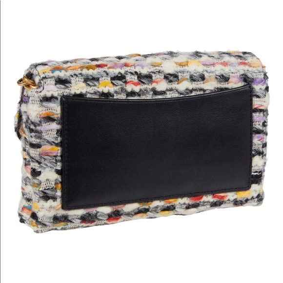 Tory Burch🌼NEW Kira Tweed chain wallet multicolor - Picture 2 of 15